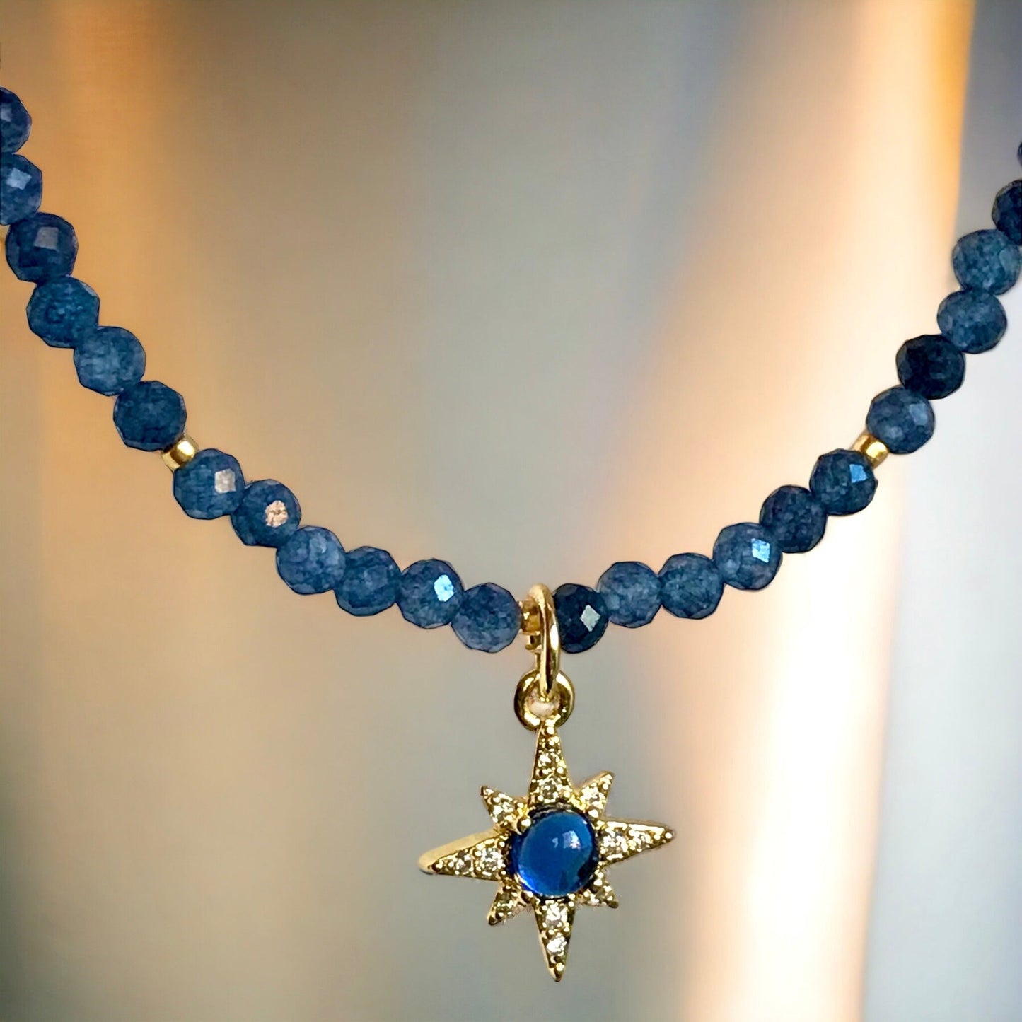 Sapphire beaded necklace - Believe Jewellery