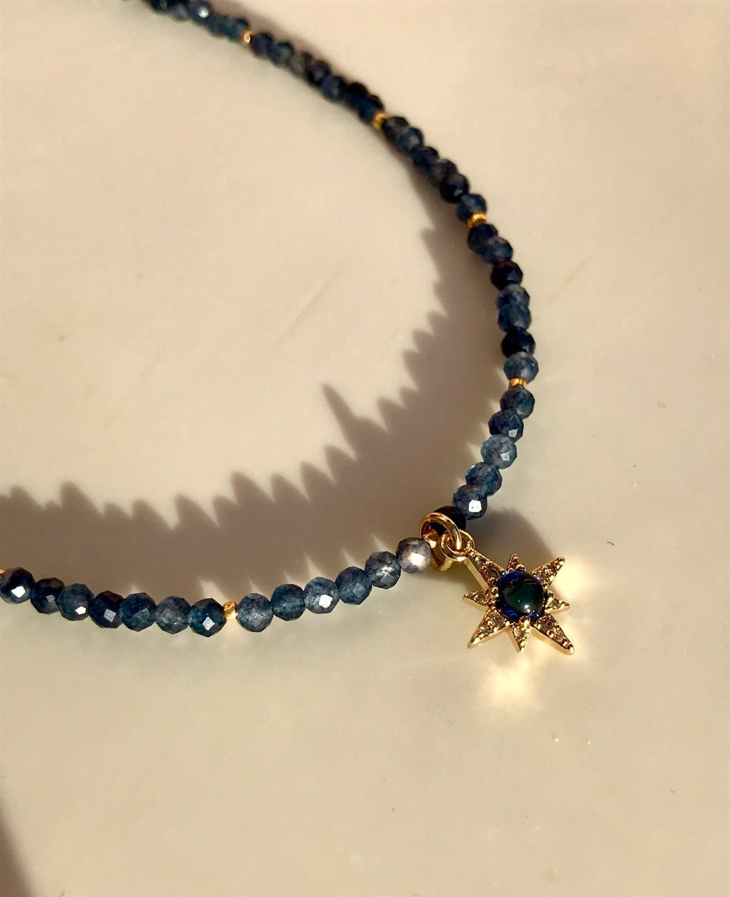 Sapphire beaded necklace - Believe Jewellery