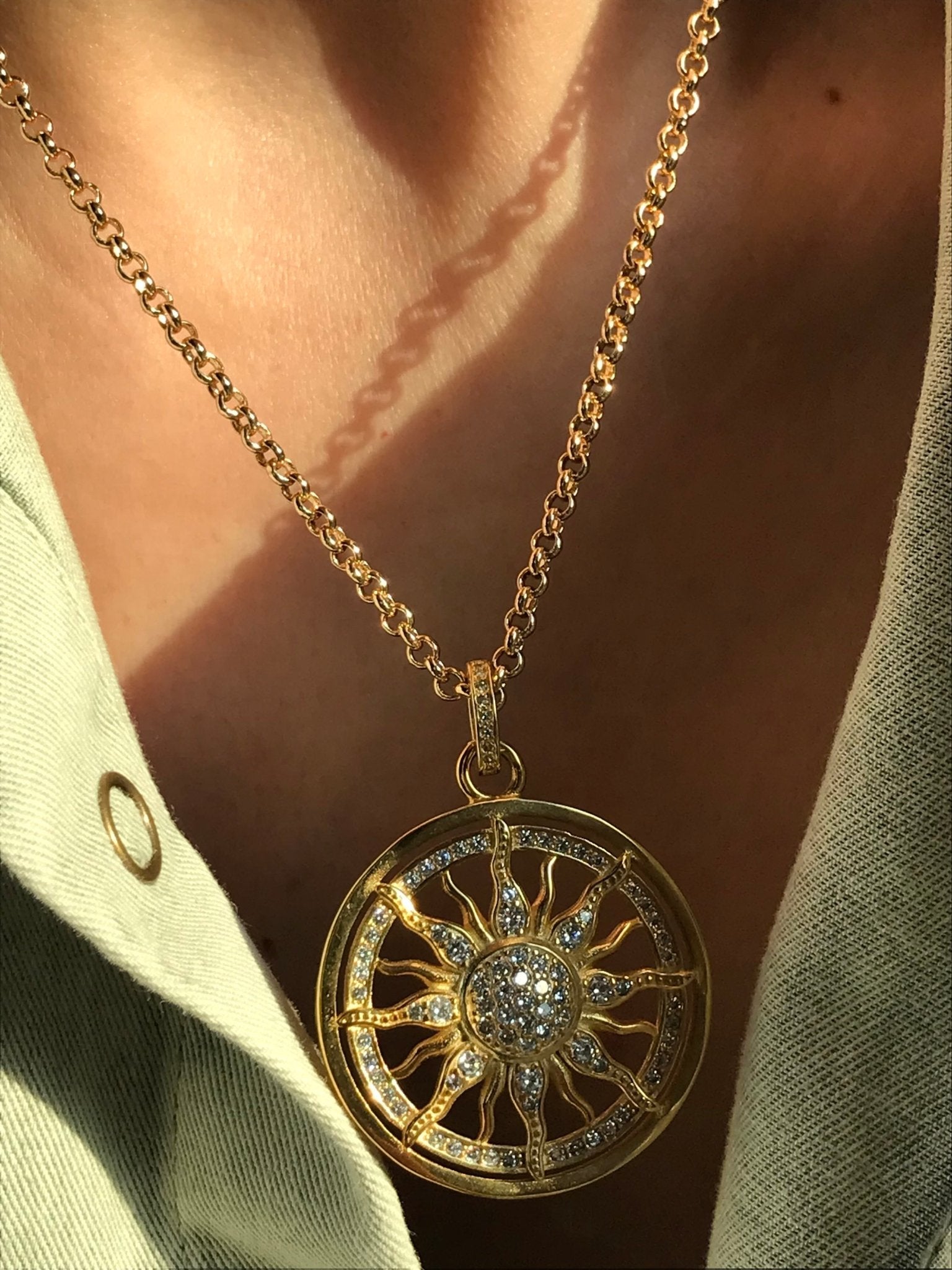 Sun pendant boho necklace - Believe Jewellery