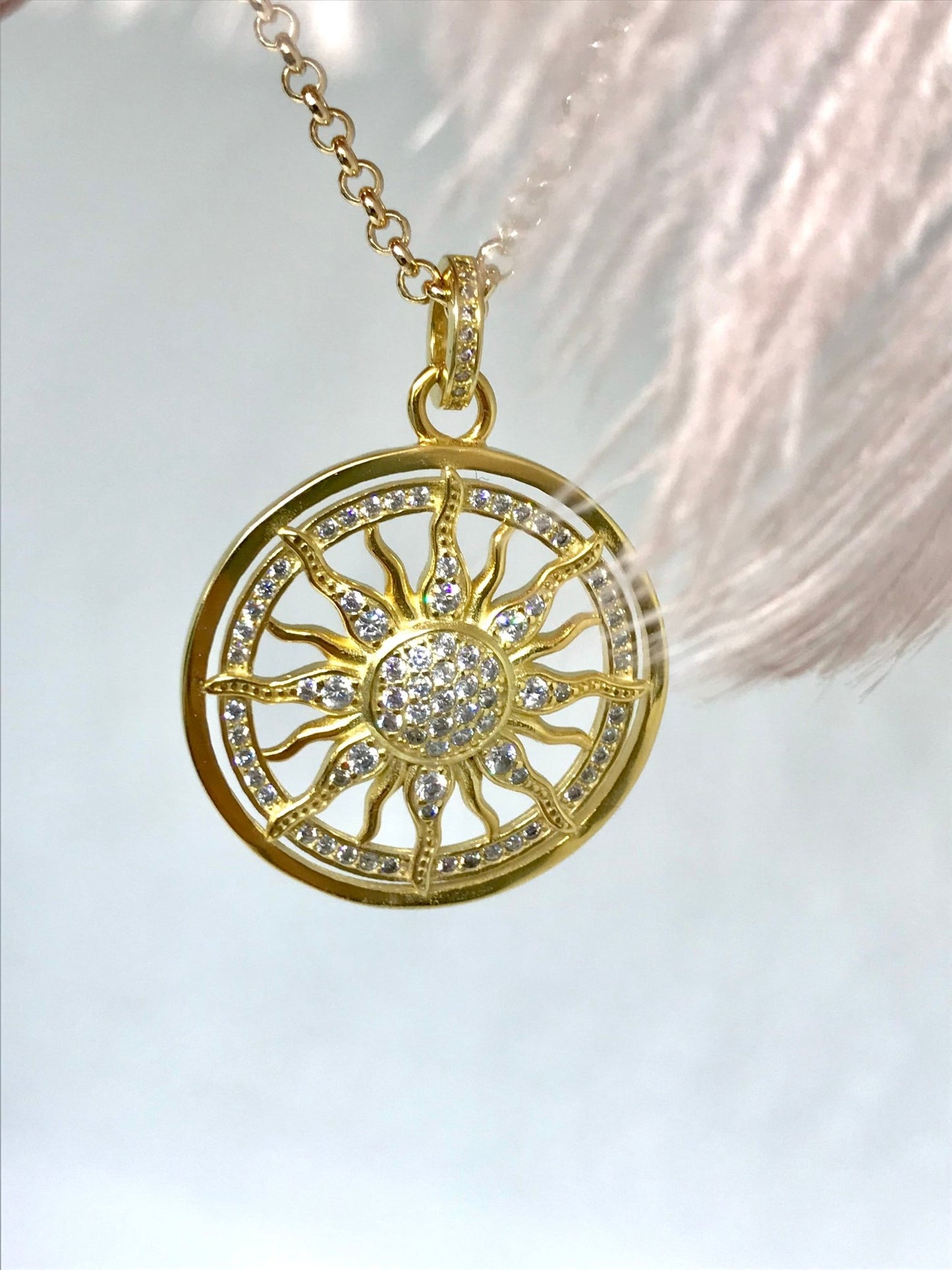 Sun pendant boho necklace - Believe Jewellery