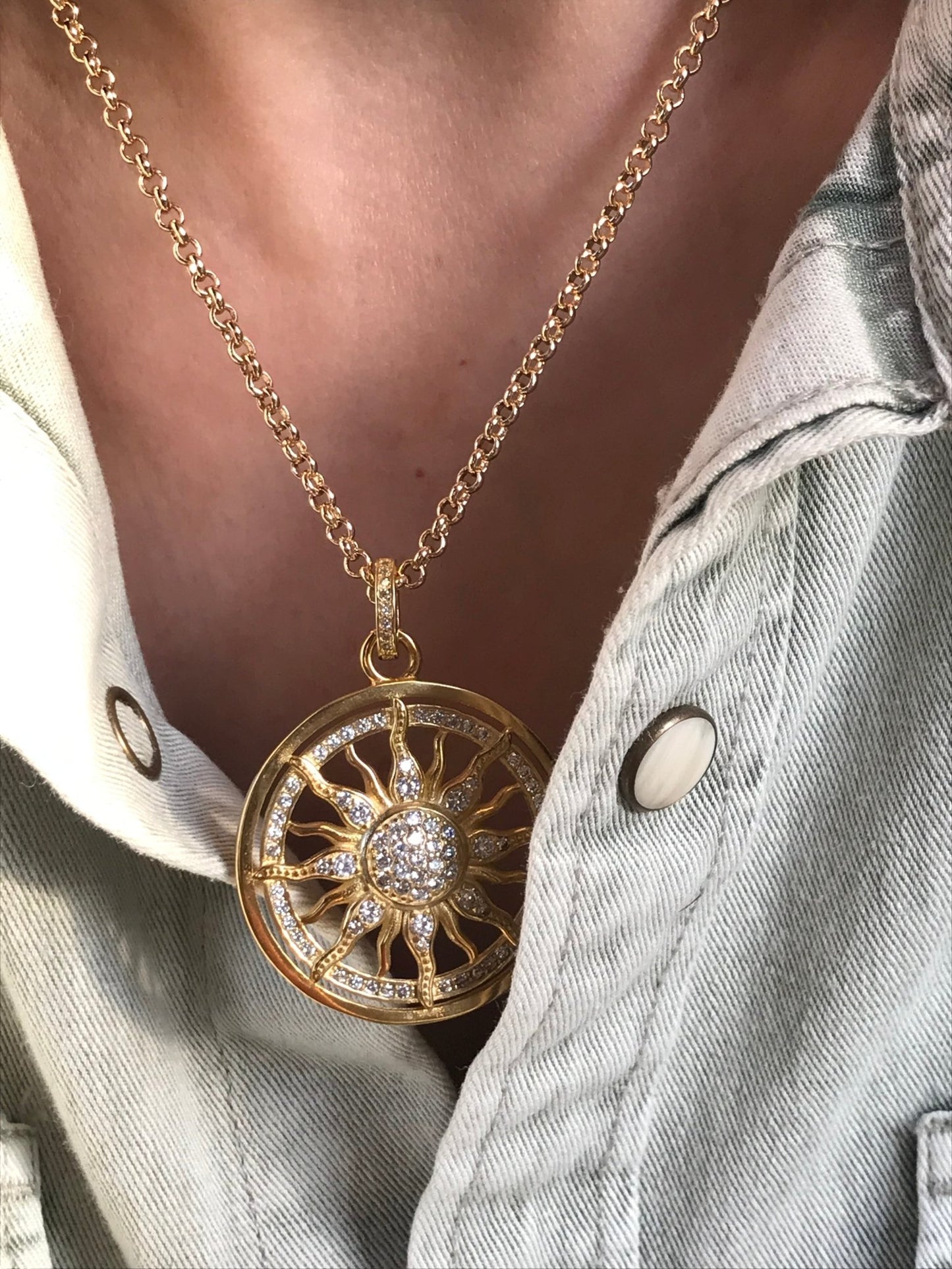 Sun pendant boho necklace - Believe Jewellery