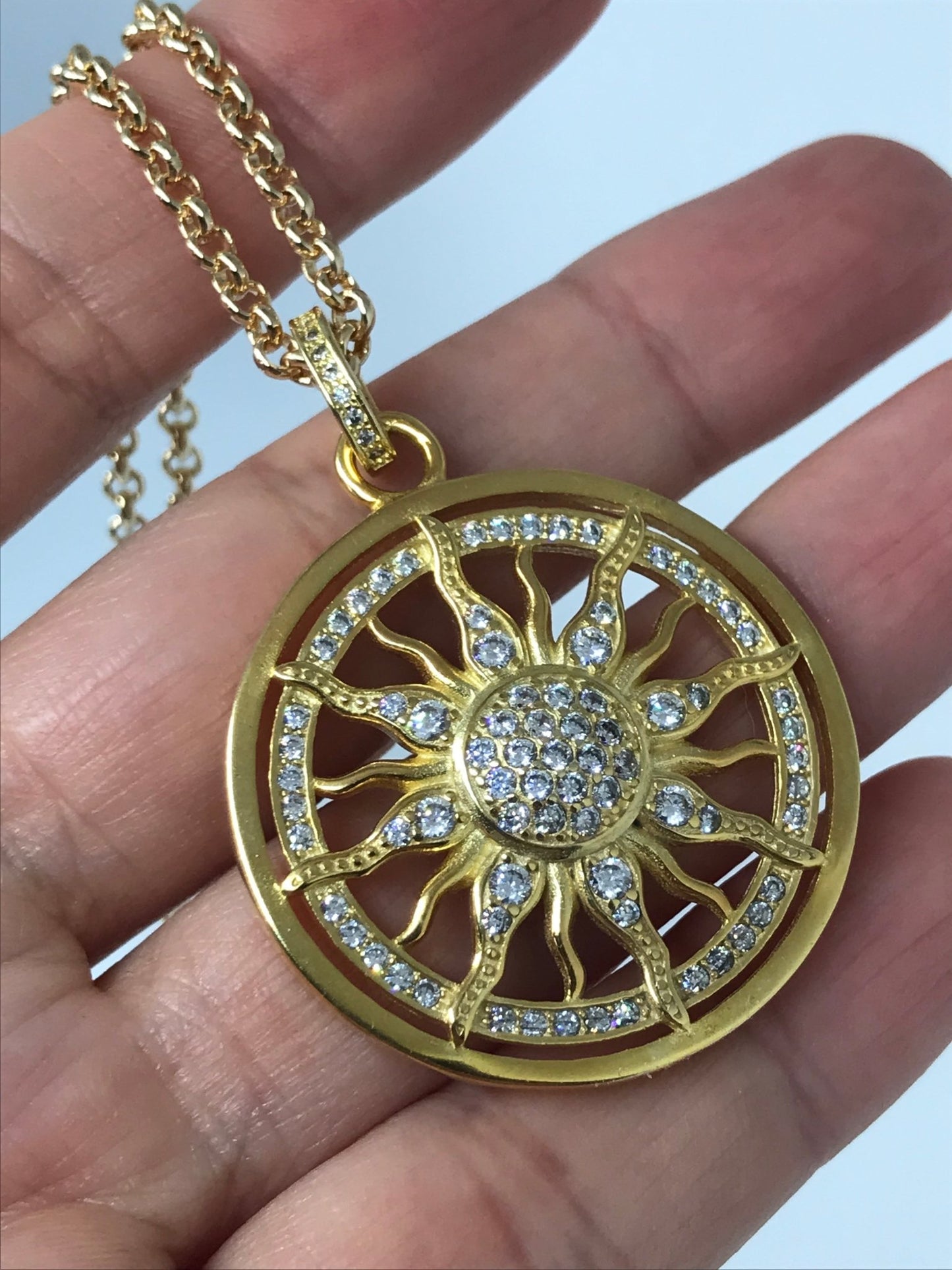 Sun pendant boho necklace - Believe Jewellery