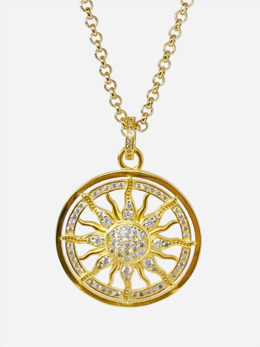 Sun pendant boho necklace - Believe Jewellery