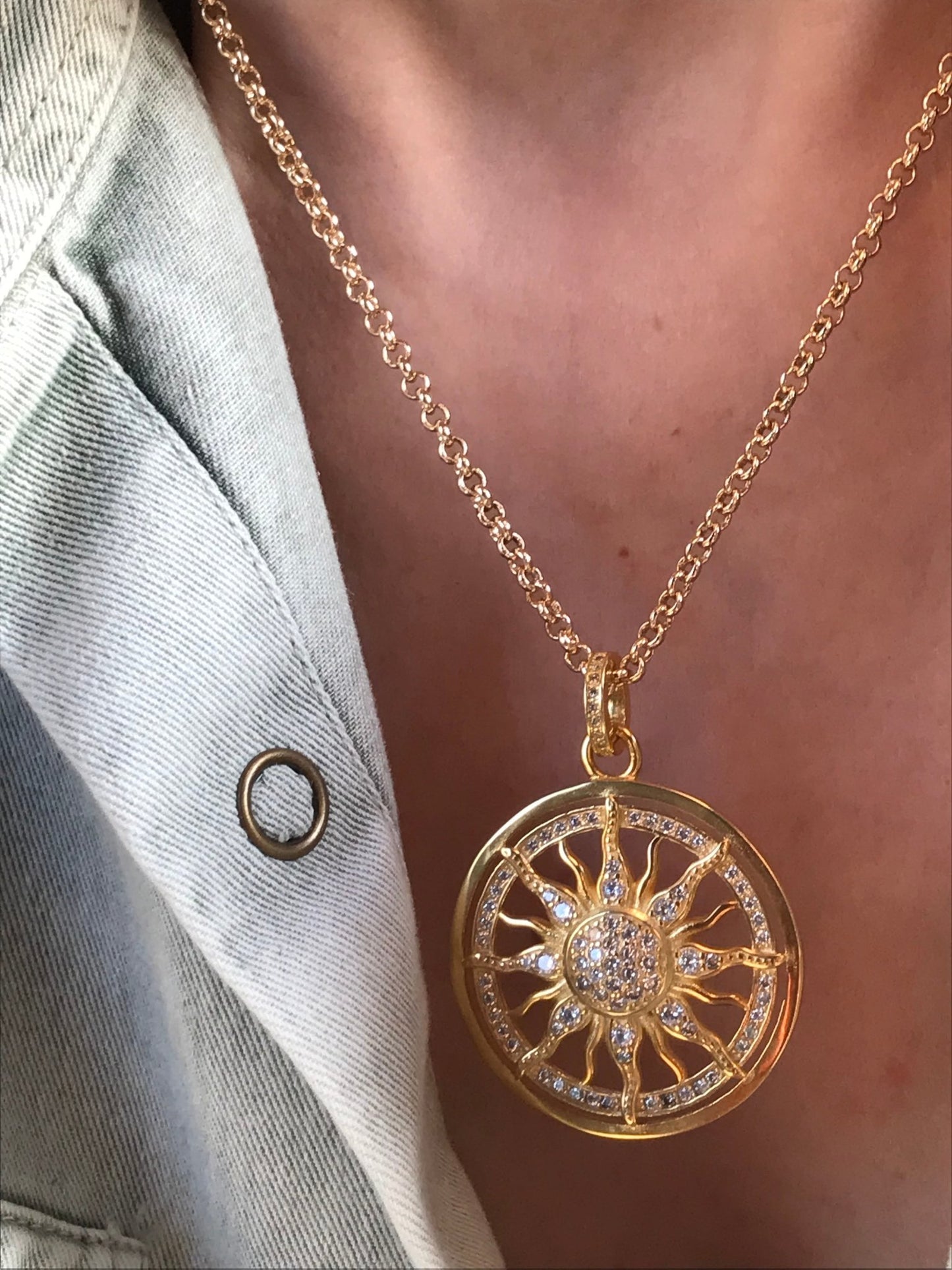 Sun pendant boho necklace - Believe Jewellery