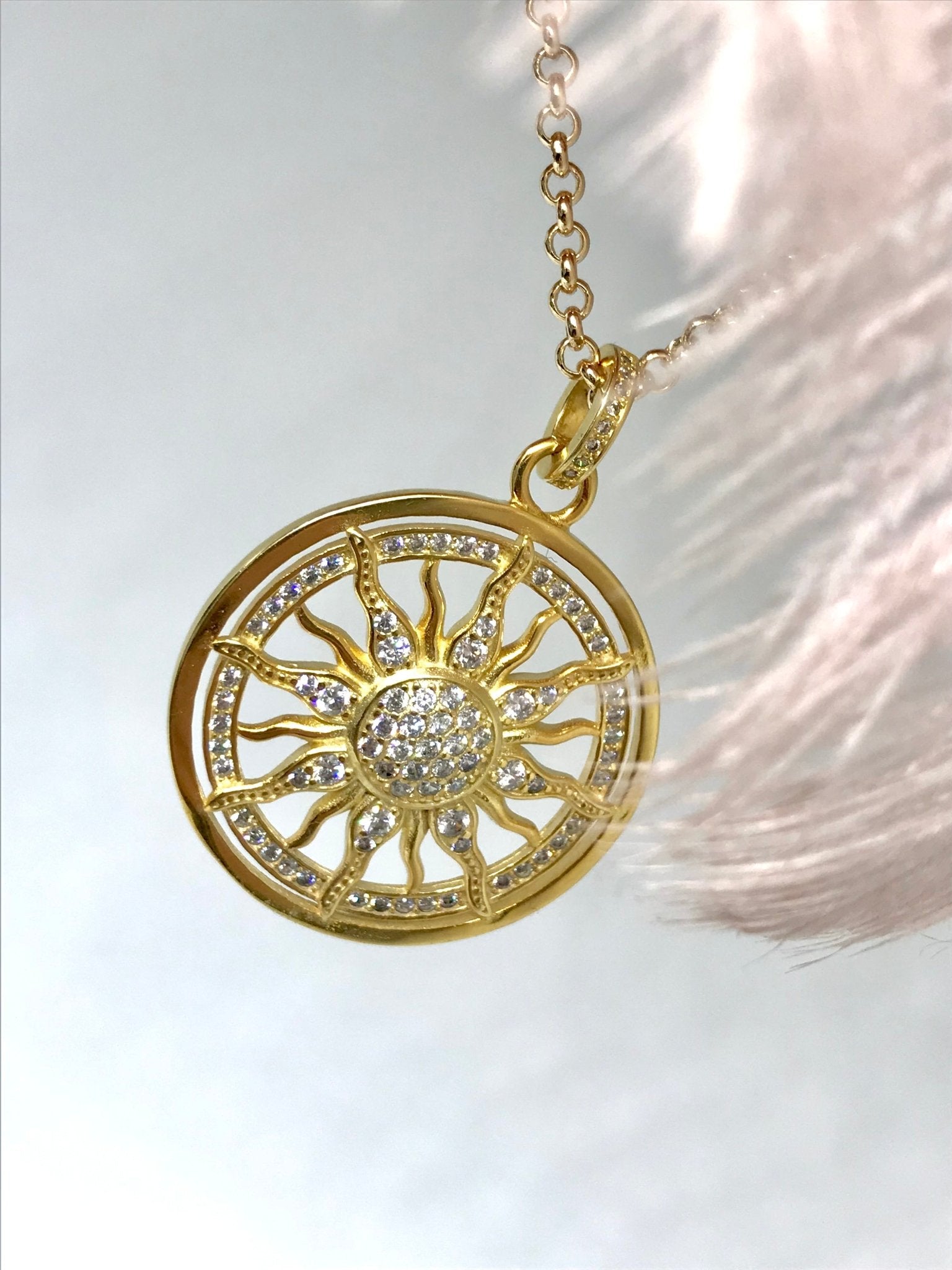 Sun pendant boho necklace - Believe Jewellery