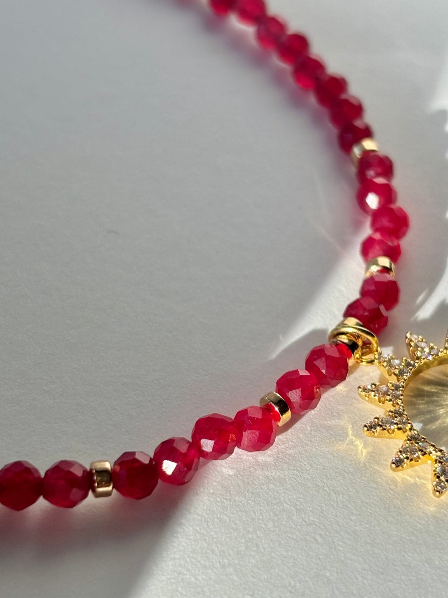 Sun Ruby Necklace - Believe Jewellery