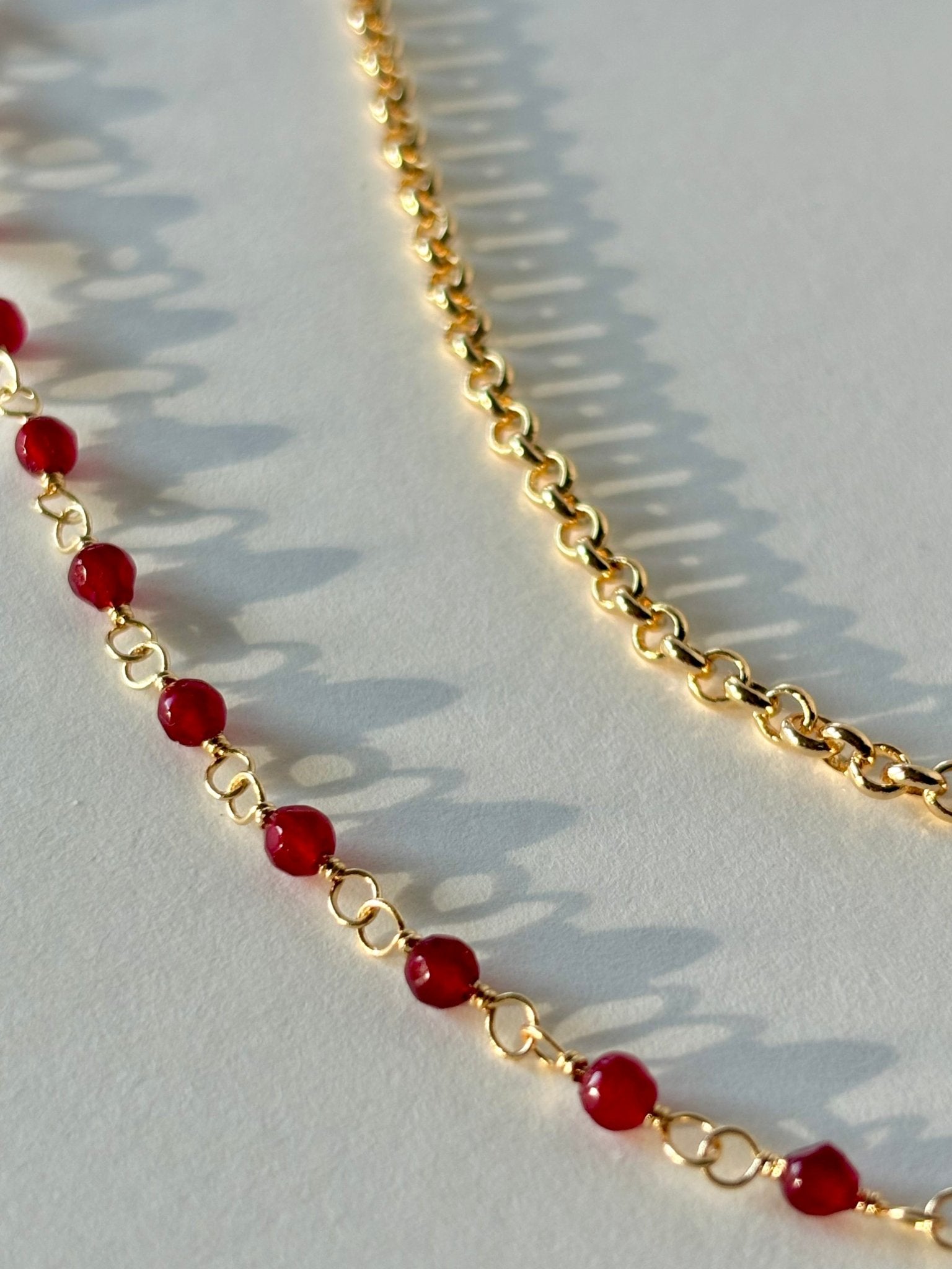 Sun Ruby Necklace - Believe Jewellery